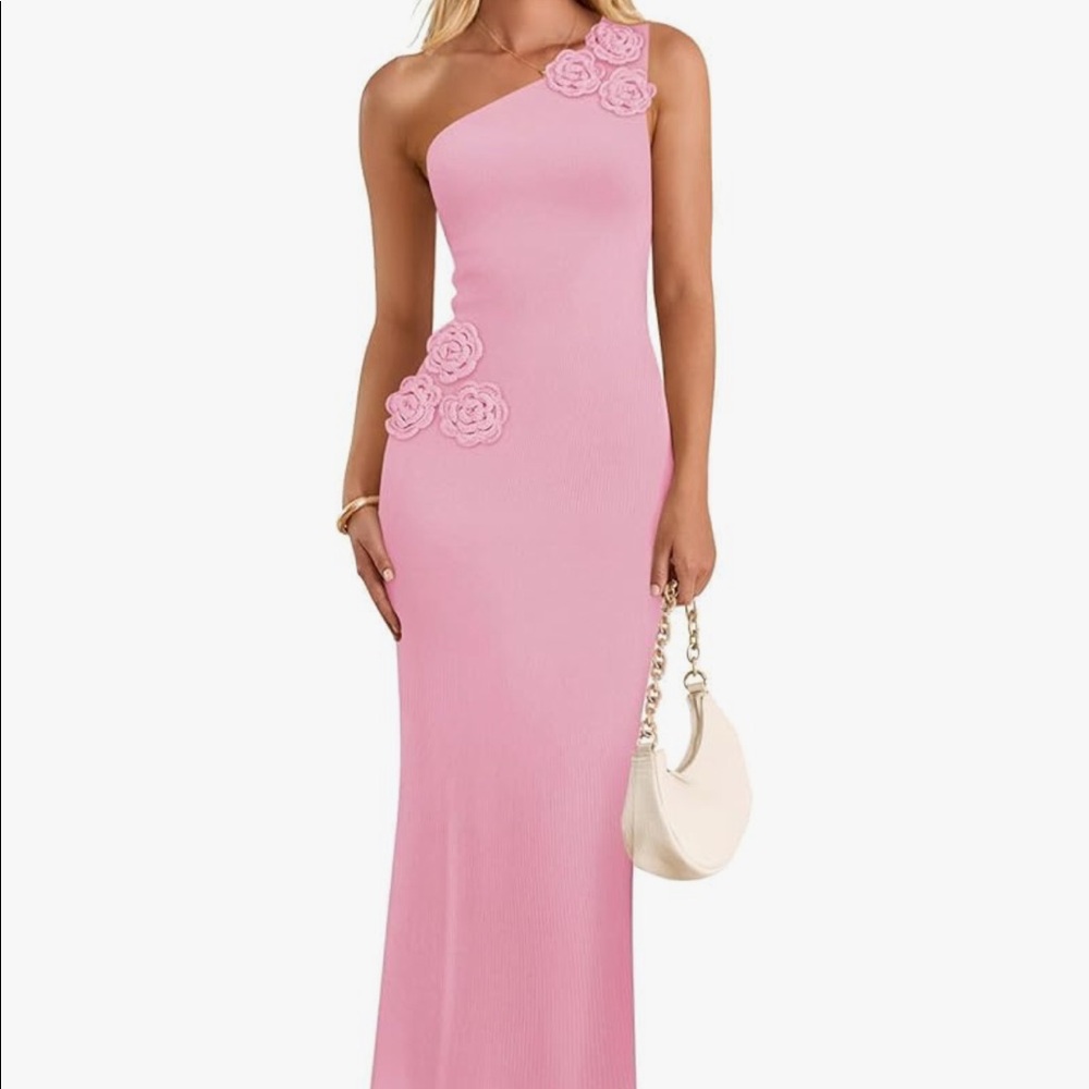 Long pink dress. Size L, NWT